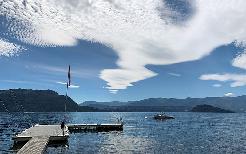 Our dock - great for boating, swimming or fishing Jump off our dock and swim in the refreshing Shuswap Lake - no better way to beat the summer heat.